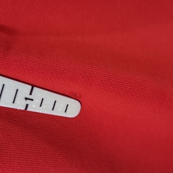 Nike Air Mens Small Hooded Sweatshirt Classic Logo Red Black FLAWED Athletic - Picture 5 of 12